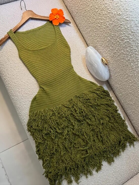 Dresses & Skirts - Summer Vacation Fringe Skirt Vest Dress Nian